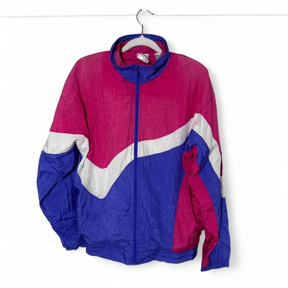 Vintage JC Penny USA Olympics Colorblock Full Zip Track Jacket Mens Size Medium